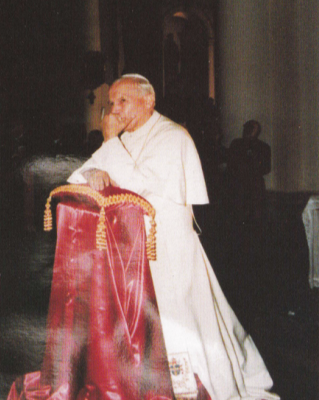Papa Juan Pablo II. Basílica Nuestra Señora del Rosario de Chiquinquirá.