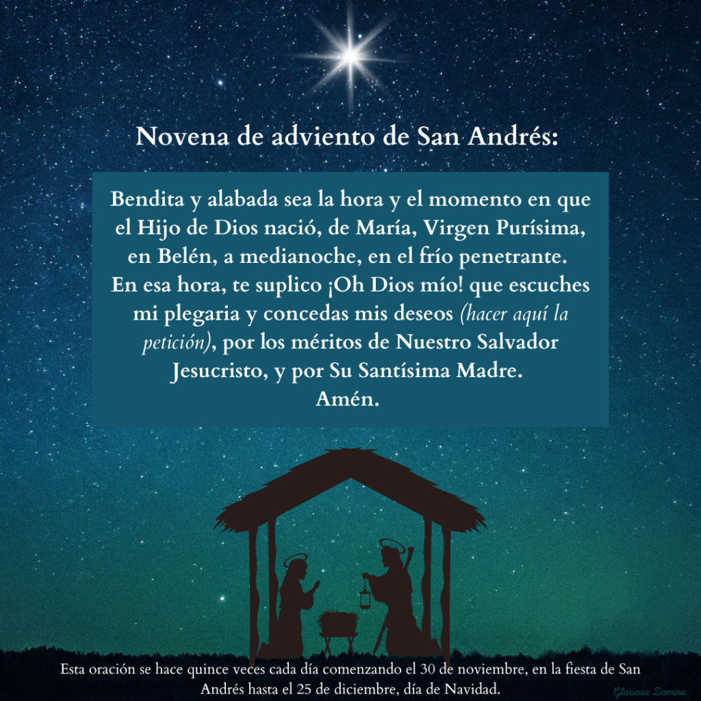 NOVENA DE ADVIENTO DE SAN ANDRÉS. Gloriosa Domina