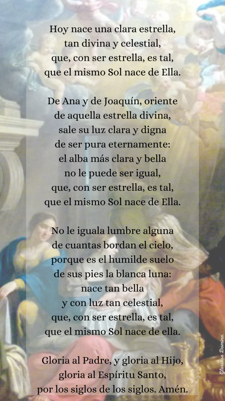 POESÍA POR EL NACIMIENTO DE NUESTRA SANTÍSIMA MADRE MARÍA. - Gloriosa ...